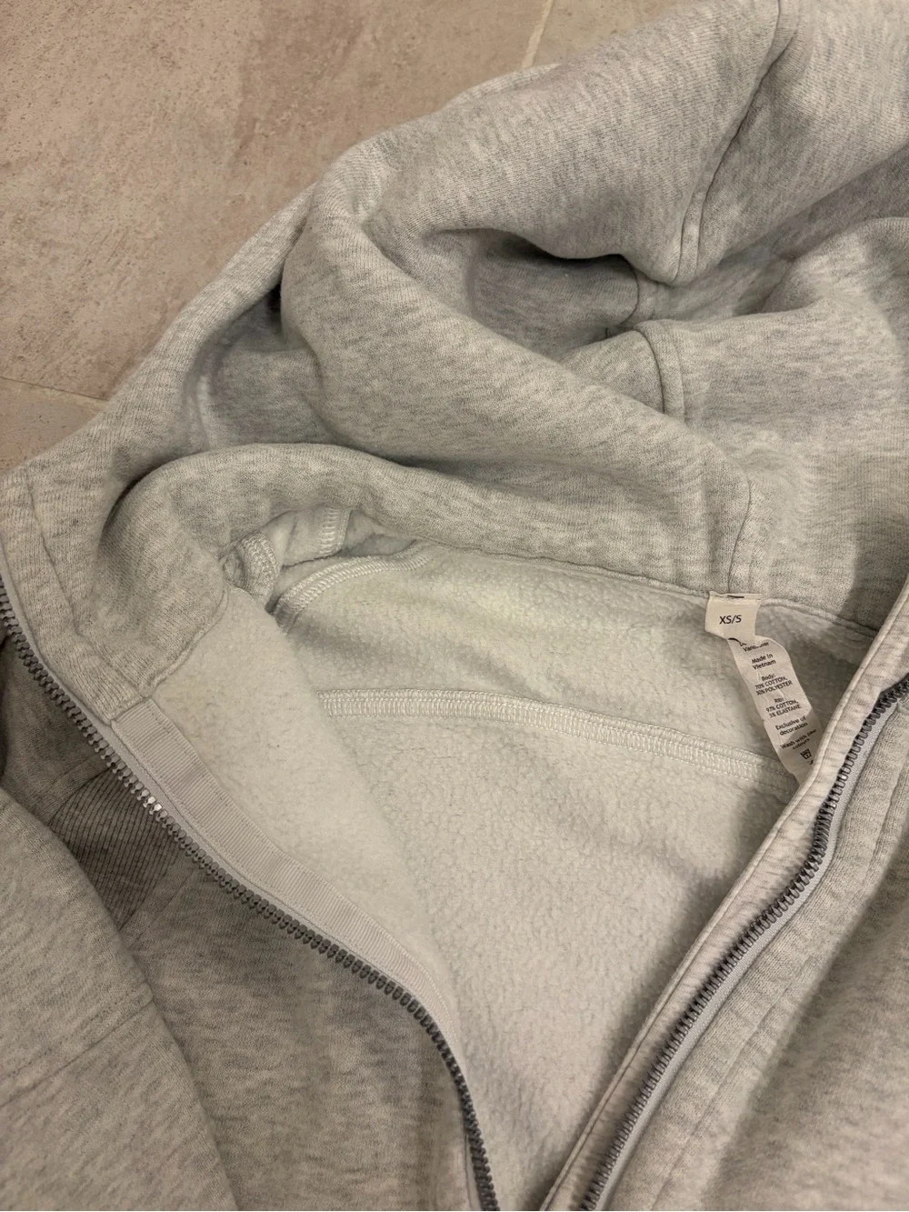 Lululemon scuba half-zip hoodie • size XS/S • heathered gray